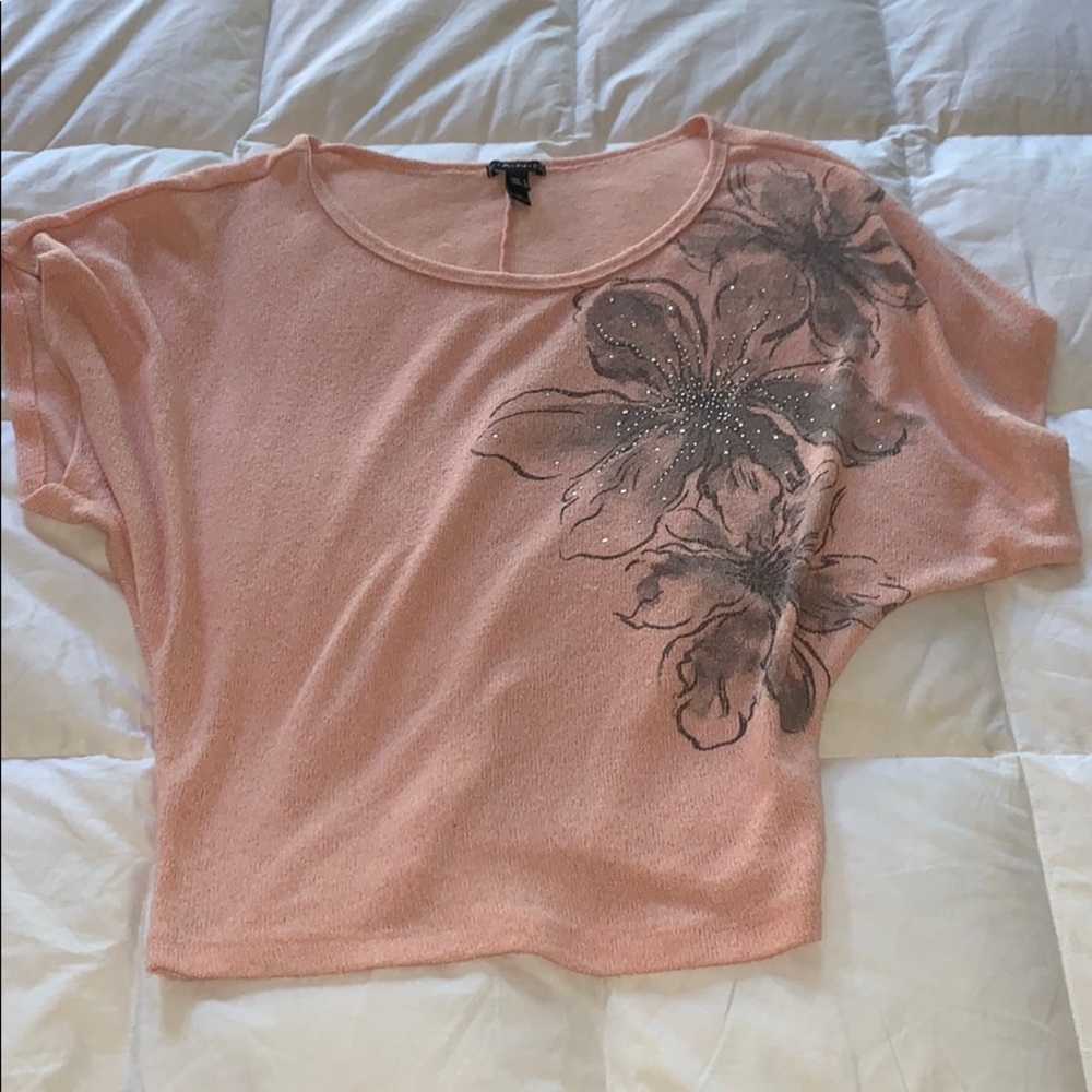 🌻 Light pink fit and flare shirt sleeve shirt